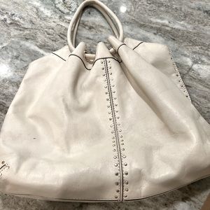 White Leather Micheal Kors Purse